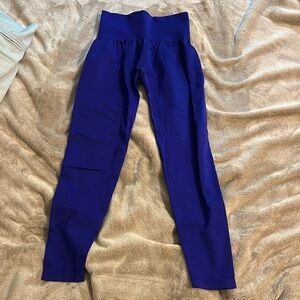 NVGTN Blue Seamless Leggings High-Waisted Athletic Wear